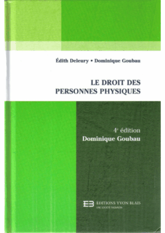 Le Droit des personnes physiques 4e édition
